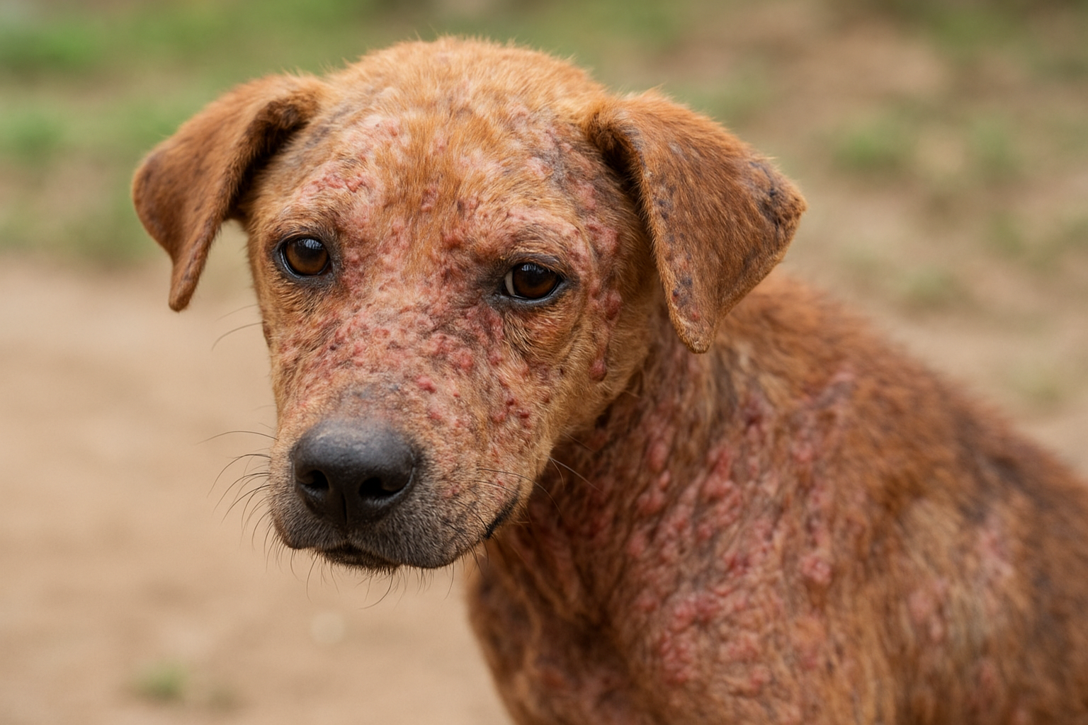 rogna rossa o demodicosi nel cane